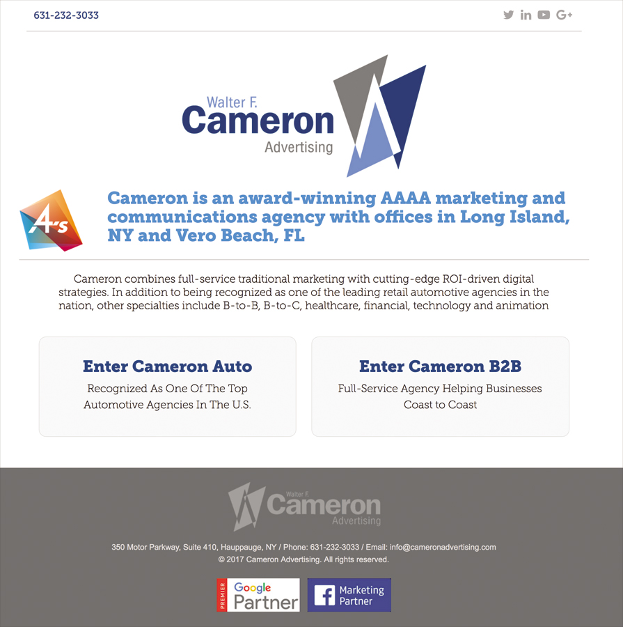 Cameron Advertising Website